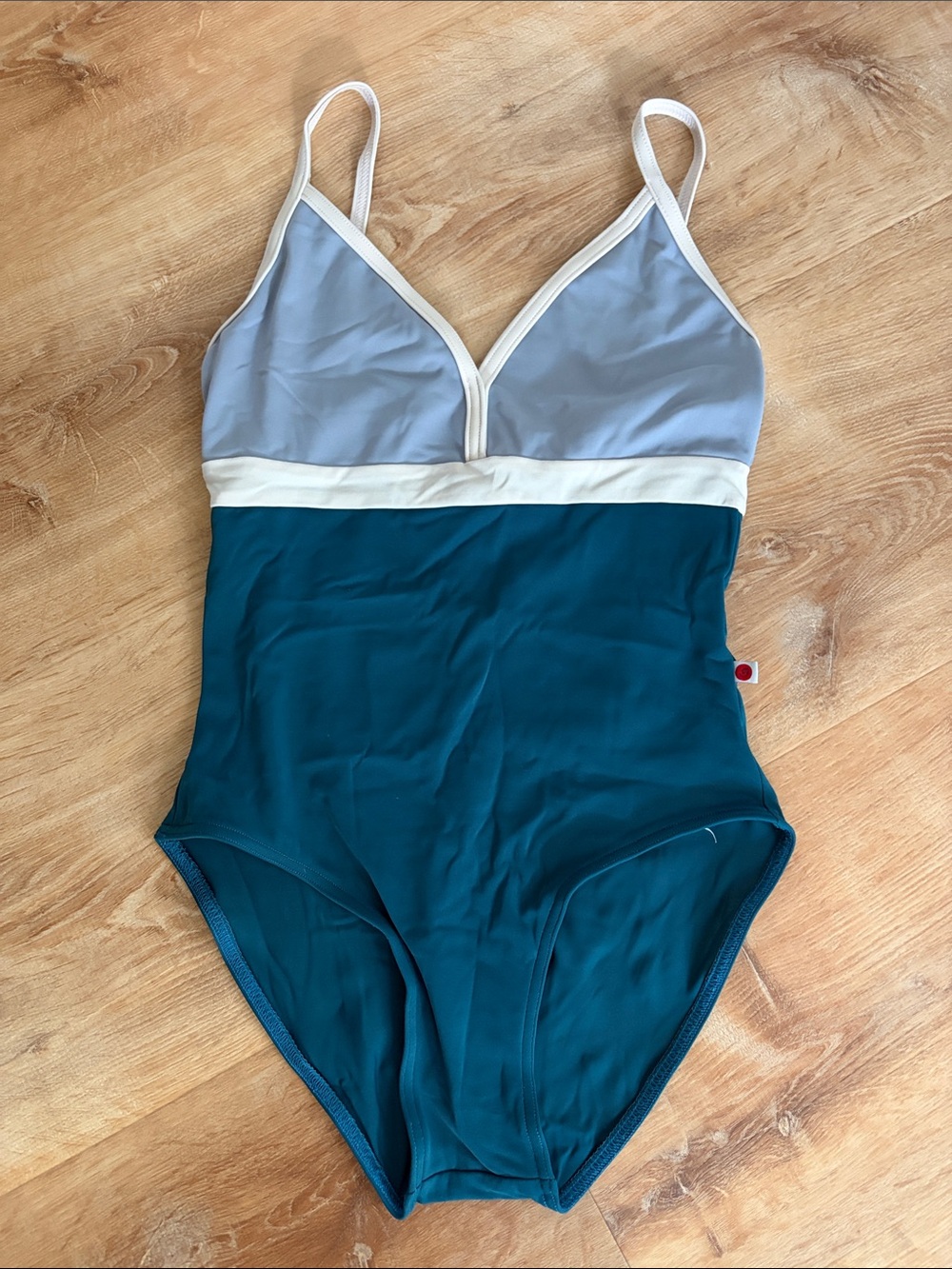 Colorblock Teal & Light Blue Yumiko Leotard